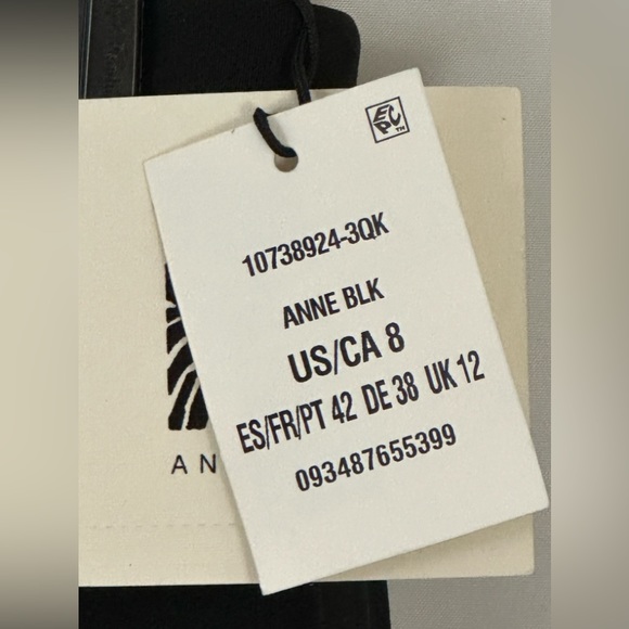 Anne Klein Women's Black Straight Leg Tailored Dress Pant Flat Front Siz… - Picture 8 of 12